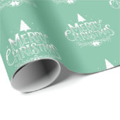 Vrory kerst Mint Green Kerstmis Cadeaupapier (Rol Hoek)