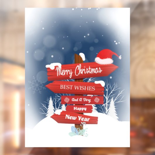 Vrory Kerstbeste wensen Raamsticker (Vel 2)