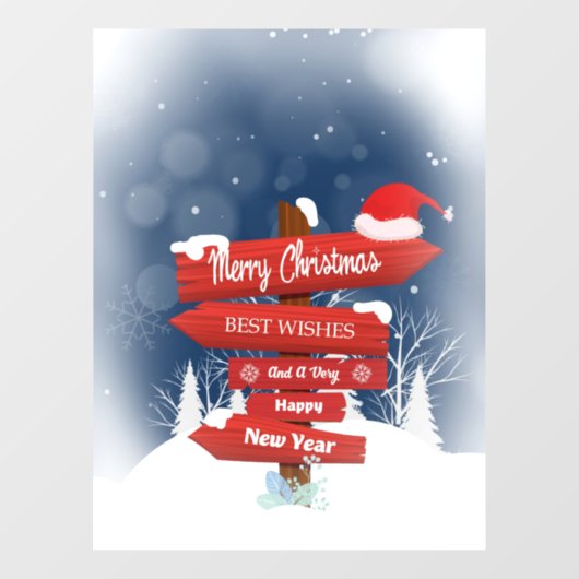 Vrory Kerstbeste wensen Raamsticker (Vel)