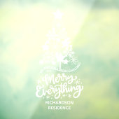 Vrory kerstboom Merry Alles Family Raamsticker (Vel 3)