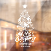 Vrory kerstboom Merry Alles Family Raamsticker (Vel 2)