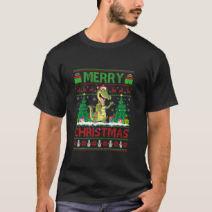 Vrory Kerstkrokodile Santa Hat Lights Funny U T-shirt