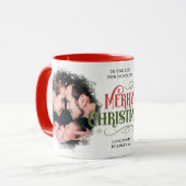 Vrory Kerstmis 2 Foto Best New Pap Ever Custom Mok (Voorkant links)