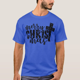 Vrory Kerstmis Christelijke Cross Family Pajamas T-shirt