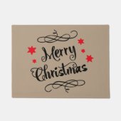 Vrory Kerstmis Modern Typografie Deurmat (Voorkant)