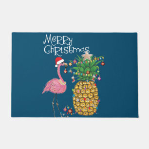 Vrory Kerstroze flamingo kerst Deurmat