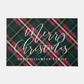 Vrory kerstscript Green Red Plays Familienaam Deurmat (Voorkant)