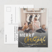 Vrory Kerstster Faux Gold-kerstmis Briefkaart (Voorkant / Achterkant)