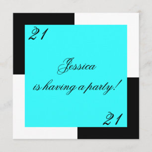 Vrouw 21ste verjaardag Eenvoudige Blauw Kaart