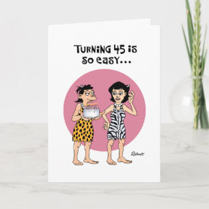 Vrouw 45ste verjaardag Kaart Humor