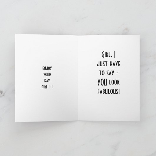 VROUW 50ste VERJAARDAG FUN-MANNEQUIN STIJL Kaart (Binnen)