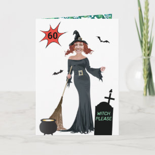 Vrouw 60e verjaardag  🧙♀️ Grappige Heks Alsjeblie Kaart