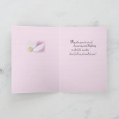 Vrouw 60e verjaardag Roze Wit Bloem Religieus Kaart (Binnen)