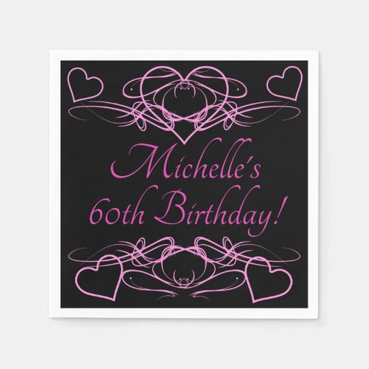 Vrouw 60e verjaardag servet (Voorkant)