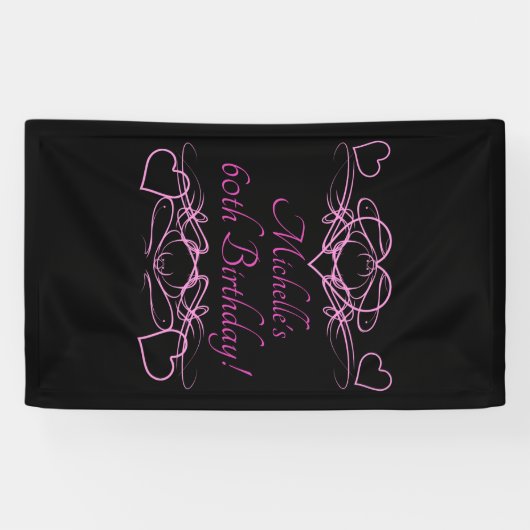 Vrouw 60e verjaardag spandoek (Horizontaal)