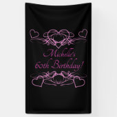 Vrouw 60e verjaardag spandoek (Verticaal)