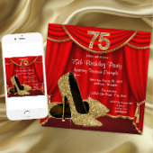 Vrouw 75ste verjaardag kaart