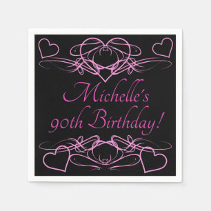 Vrouw 90e verjaardag servet