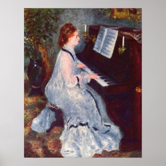 Vrouw aan de Piano Poster (Voorkant)