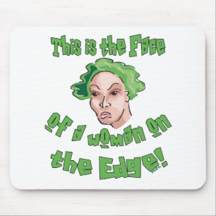 Vrouw aan de rand muismat