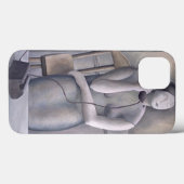 Vrouw aan de telefoon 1995 Case-Mate iPhone case (Achterkant (horizontaal))