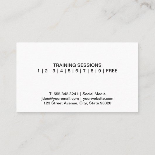 Vrouw aan het werk visitekaartje (Achterkant)