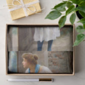 Vrouw Afluisteren (door Eugene de Blaas) Tissuepapier (Geschenk)