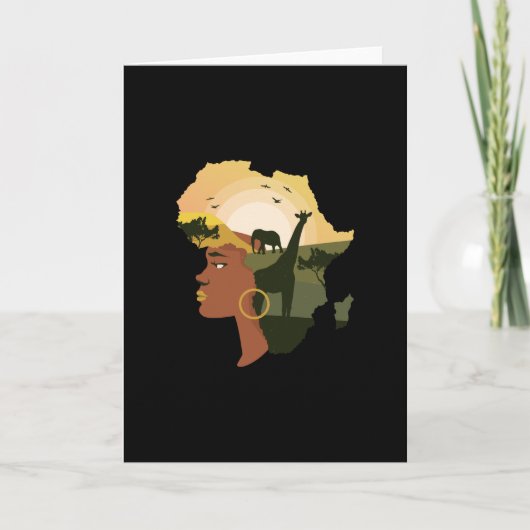 Vrouw Afrika Kaart (Voorkant)