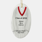 Vrouw Afstudeerder Geit White en Red Ornament (Rechts)