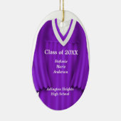 Vrouw Afstudeerder Geitte Paars en White Ornament (Rechts)