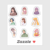 Vrouw Anime Stickers (Vel)