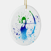 Vrouw Archer Keramisch Ornament (Rechts)