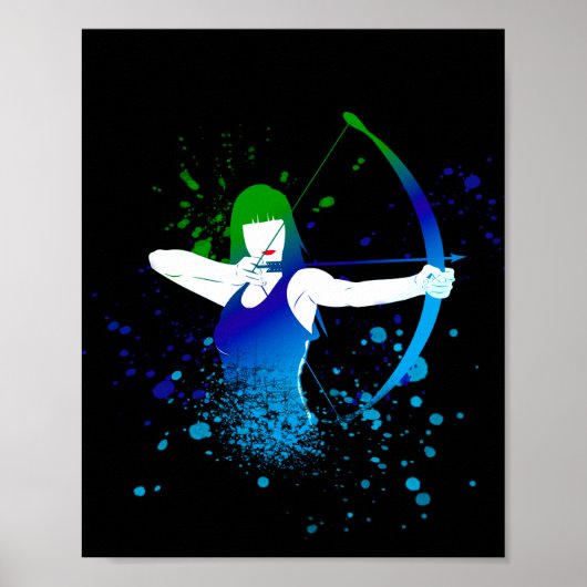 Vrouw Archer Poster (Voorkant)