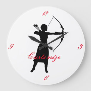 Vrouw Archer Silhouette Thunder_Cove Grote Klok