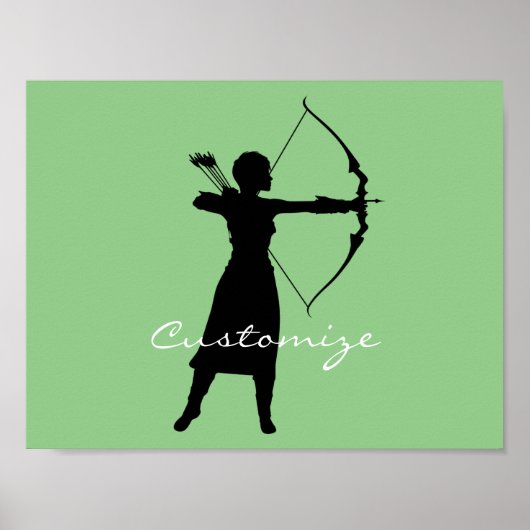 Vrouw Archer Silhouette Thunder_Cove Poster (Voorkant)