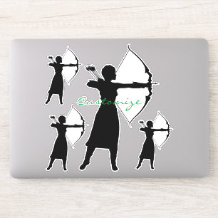 Vrouw Archer Silhouette Thunder_Cove Sticker