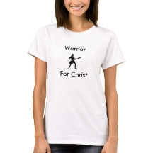 Vrouw arrior voor Christus Basic T-Shirt