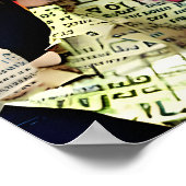  vrouw Art Collage Poster (Hoek)