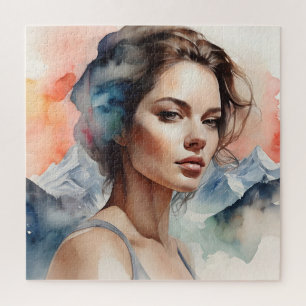 Vrouw art dubbele belichting legpuzzel