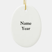 Vrouw arts Silhouette Kerstannament Keramisch Ornament (Achterkant)