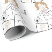 Vrouw Audioloog Cadeaupapier (Rol Hoek)