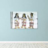 Vrouw Aztec-kostuums Canvas Afdruk (Insitu (Houten vloer))