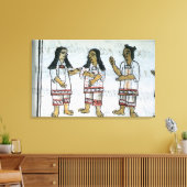 Vrouw Aztec-kostuums Canvas Afdruk (Insitu (Woonkamer))