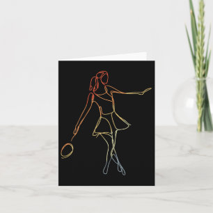 Vrouw Badminton Player Sketch Shuttle Game voor GI Kaart