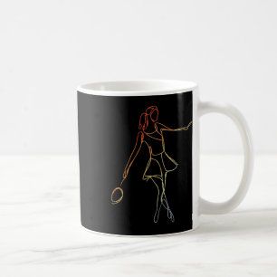 Vrouw Badminton Player Sketch Shuttle Game voor GI Koffiemok