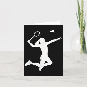 Vrouw Badminton Speler Kaart