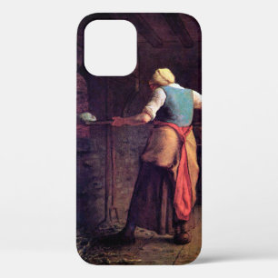 Vrouw Baking Bread, Jean-Francois Millet iPhone 12 Hoesje