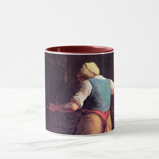 Vrouw Baking Bread, Jean-Francois Millet Mok (Midden)