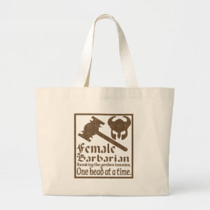 Vrouw Barbarian Grote Tote Bag
