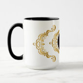 Vrouw Bartender White Silhouette Mok (Links)